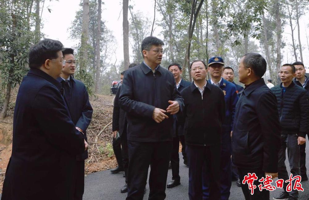 市委书记罗毅君，市委副书记、市长周振宇一行在常德市河洑国有林场督导检查